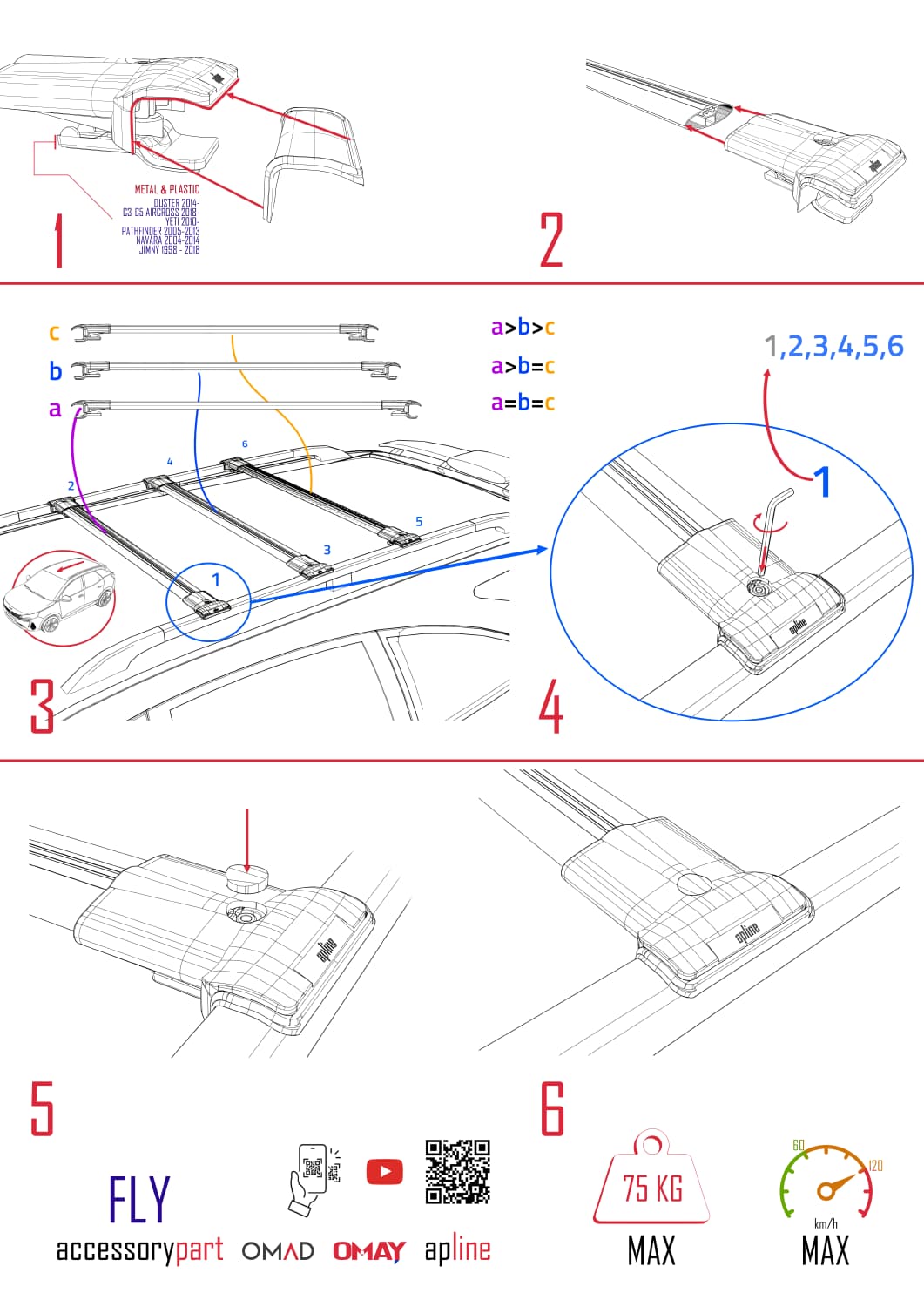 Kompatibel mit A4 (B8) Allroad 2009-2015 FLY Modell Dachgepäckträger, graues Aluminium, 3 Stangen