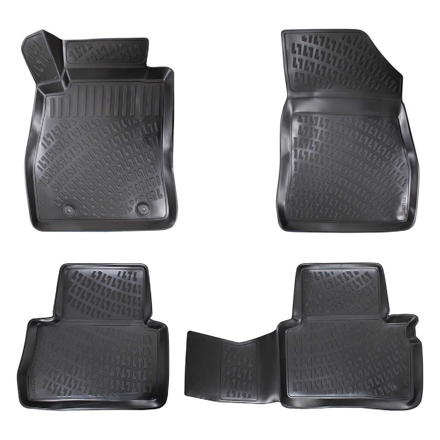 Compatible with Nissan Juke (F15) 2010-2019 4D Car mats Black