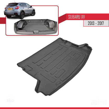 Compatible avec Subaru XV 2013-2017 Flexible Tapis de Coffre Plancher de Chargement Noir