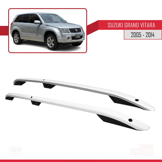 Kompatibel mit Suzuki Grand Vitara 2 (JT) (5 Door) 2005-2014 (Kurzer Radstand L1/H1) Dachreling Dachträger Gepäckträger Grau