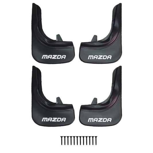 Compatible with Mazda Mudguards Vehicle Front Rear Set 4 Pcs Black