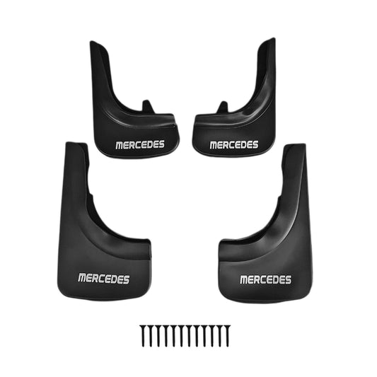 Compatible with Mercedes Mudguards Vehicle Front Rear Set 4 Pcs Black