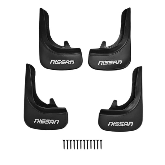 Compatible with Nissan Mudguards Vehicle Front Rear Set 4 Pcs Black