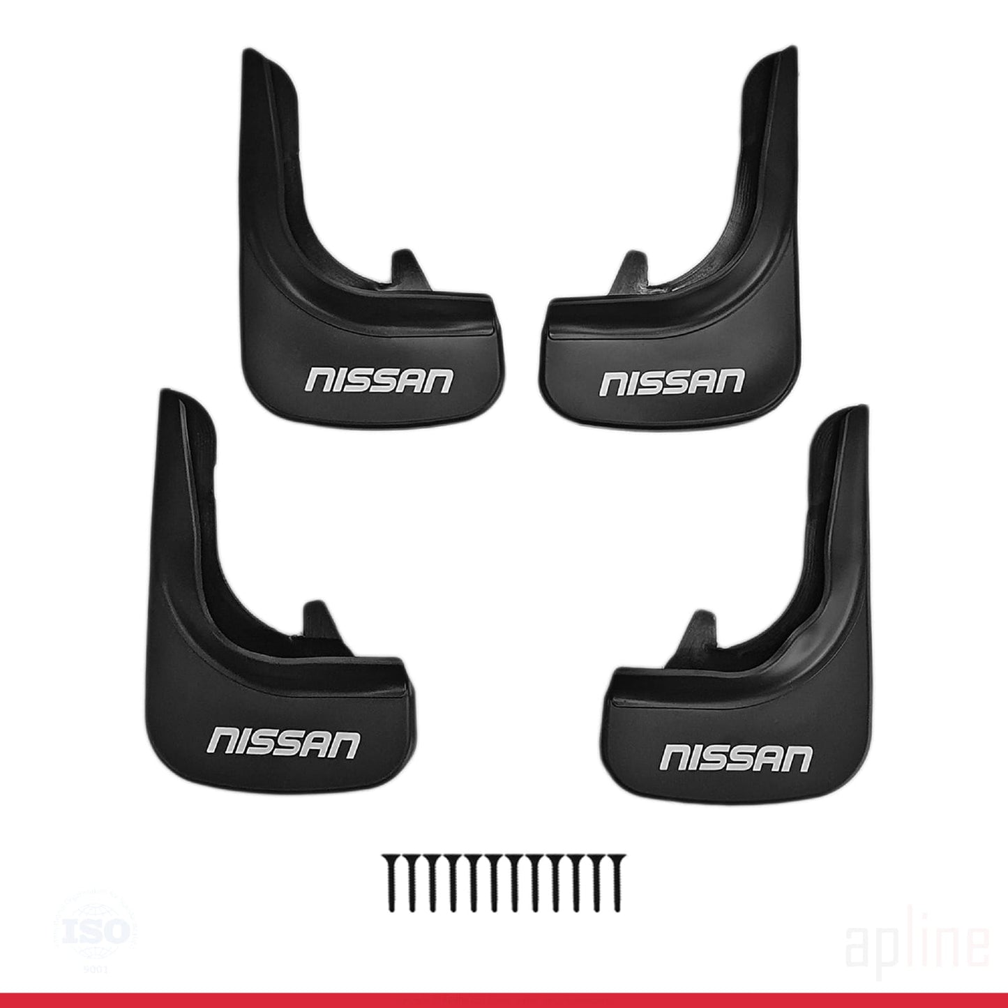 Compatible avec Nissan Jeu de Bavettes Garde-boue Avant et Arrière de Voiture 4 Pcs Noir