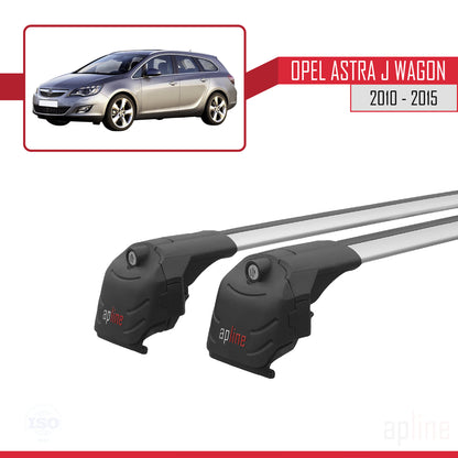 Compatible avec Opel Astra J Wagon 2010-2015 ACE-2 Barres de Toit Railing Porte-Bagages de Voiture Gris Aluminium 2 Barres