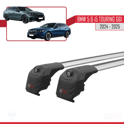 Kompatibel mit BMW 5er / i5 G61 Touring 2024-2025 ACE-2 Dachträger Auto-Reling Gepäckträger Grau Aluminium 2 Stangen