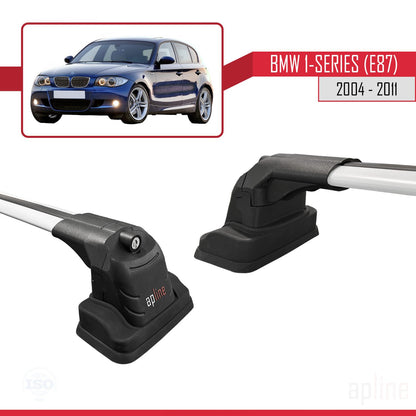 Kompatibel mit BMW 1er (E87) 2004-2011 ACE-3 Dachträger Autodachträger Graues Aluminium 2 Stangen