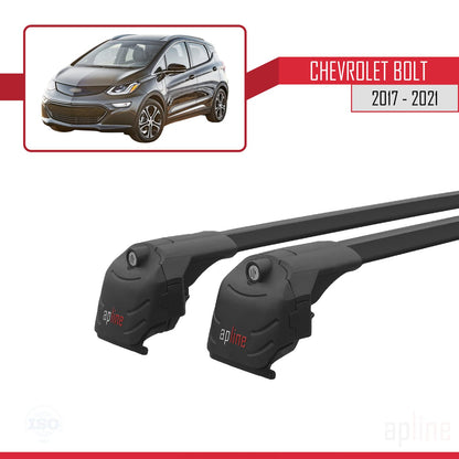 Kompatibel mit Chevrolet Bolt 2017-2021 ACE-2 Relingträger Dachträger Auto Gepäckträger Schwarz Aluminium 2 Stangen