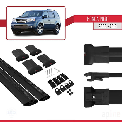 Compatible with Honda Pilot 2 2009-2015 FLY Model Car Roof Rack Cross Bar Black Aluminium 2 Bars