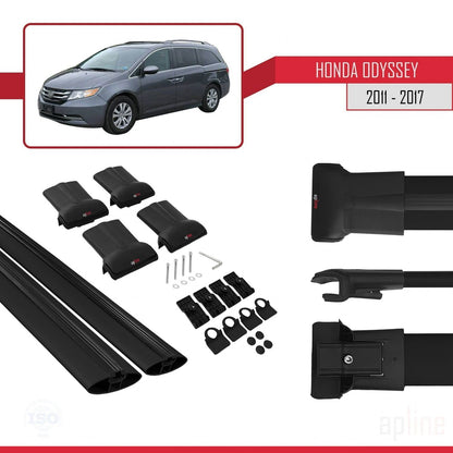Compatible with Honda Odyssey 2011-2017 FLY Model Car Roof Rack Cross Bar Black Aluminium 2 Bars