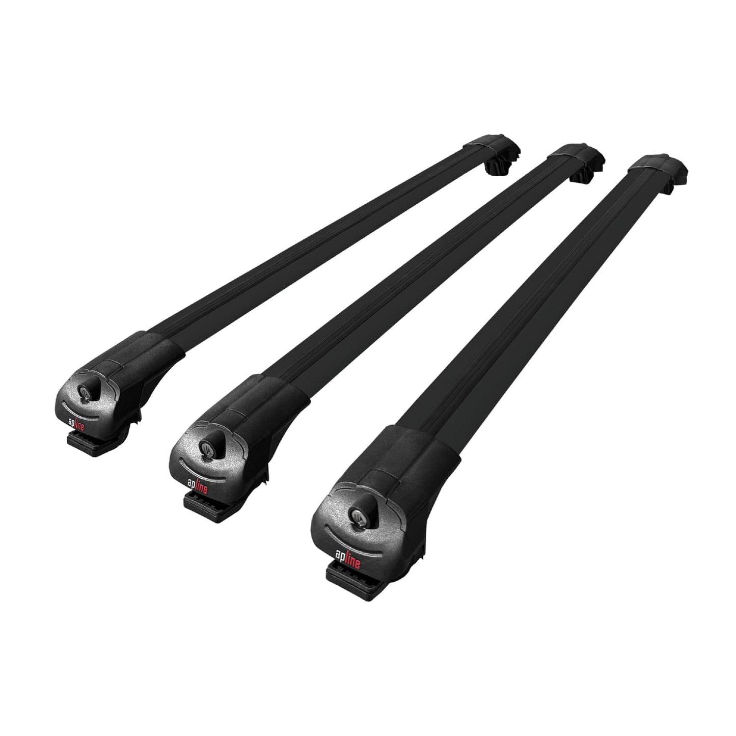 Compatible with Mercedes GL Class 2 (X166) Pre-Facelift 2013-2015 ACE-1 Car Roof Rack Cross Bar Black Aluminium 3 Bars