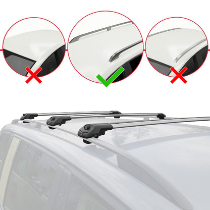 Compatible avec Ford Transit/Tourneo Connect 2002-2013 ACE-1 Barres de Toit Railing Porte-Bagages de Voiture Gris Aluminium 3 Barres