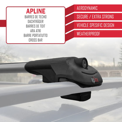 Compatible avec Nissan NV200 (M20) 2010-2019 ACE-1 Barres de Toit Railing Porte-Bagages de Voiture Gris Aluminium 3 Barres