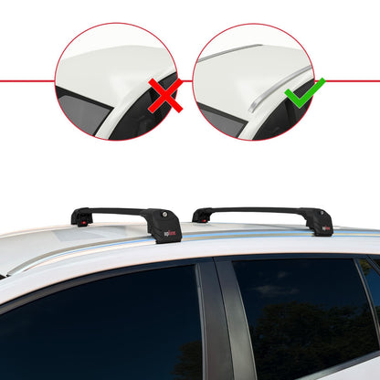 Compatible avec Toyota Corolla Touring (E210) 2019-2025 ACE-2 Barres de Toit Railing Porte-Bagages de Voiture Noir Aluminium 2 Barres