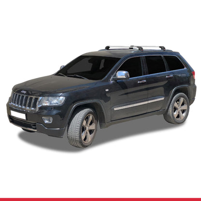 Compatible with Jeep Grand Cherokee 4 (WK2) 2011-2020 ACE-2 Car Roof Rack Cross Bar Grey Aluminium 2 Bars