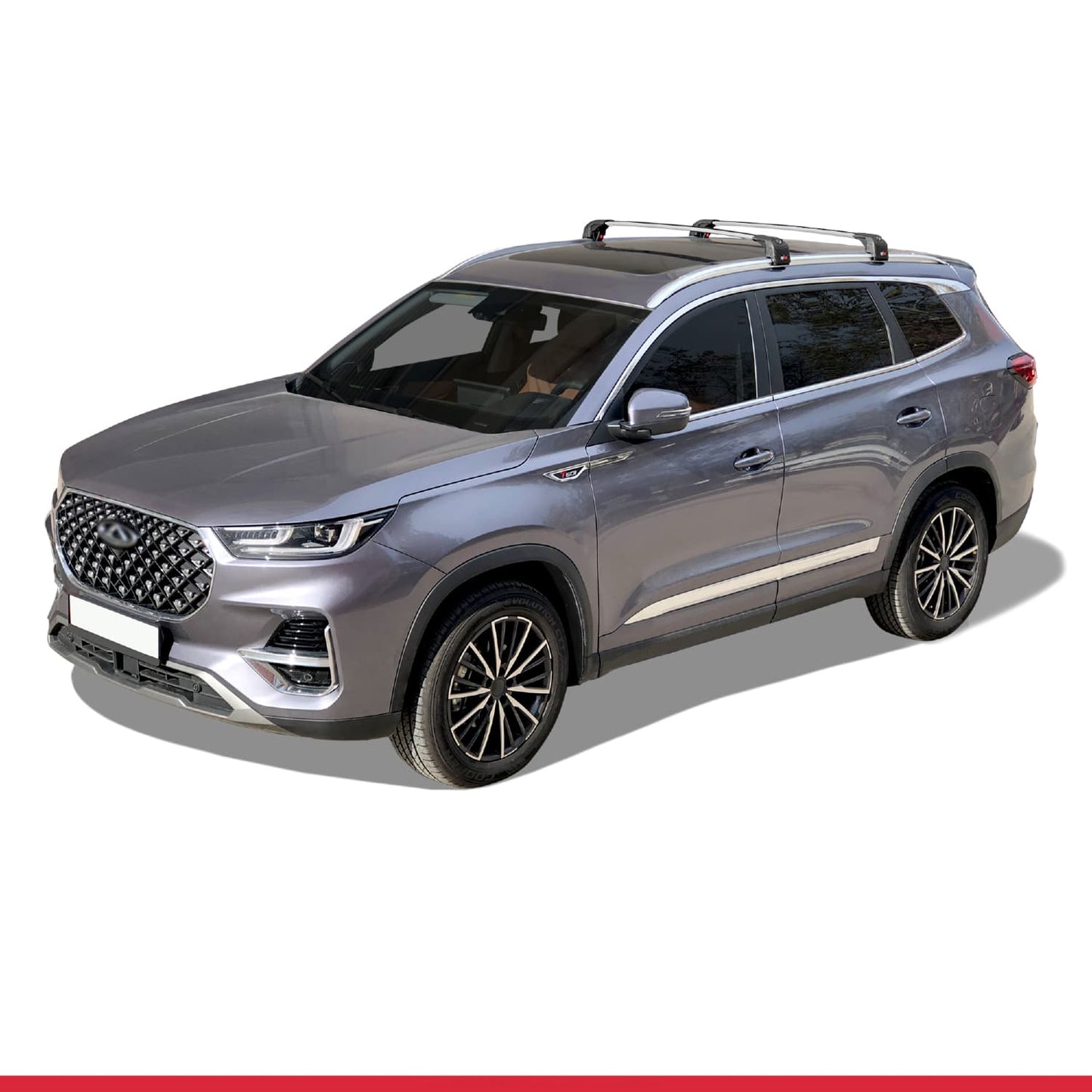 Kompatibel mit Chery Tiggo 8 Pro 2020-2024 ACE-2 Dachgepäckträger, Reling, Gepäckträger, graues Aluminium, 2 Stangen