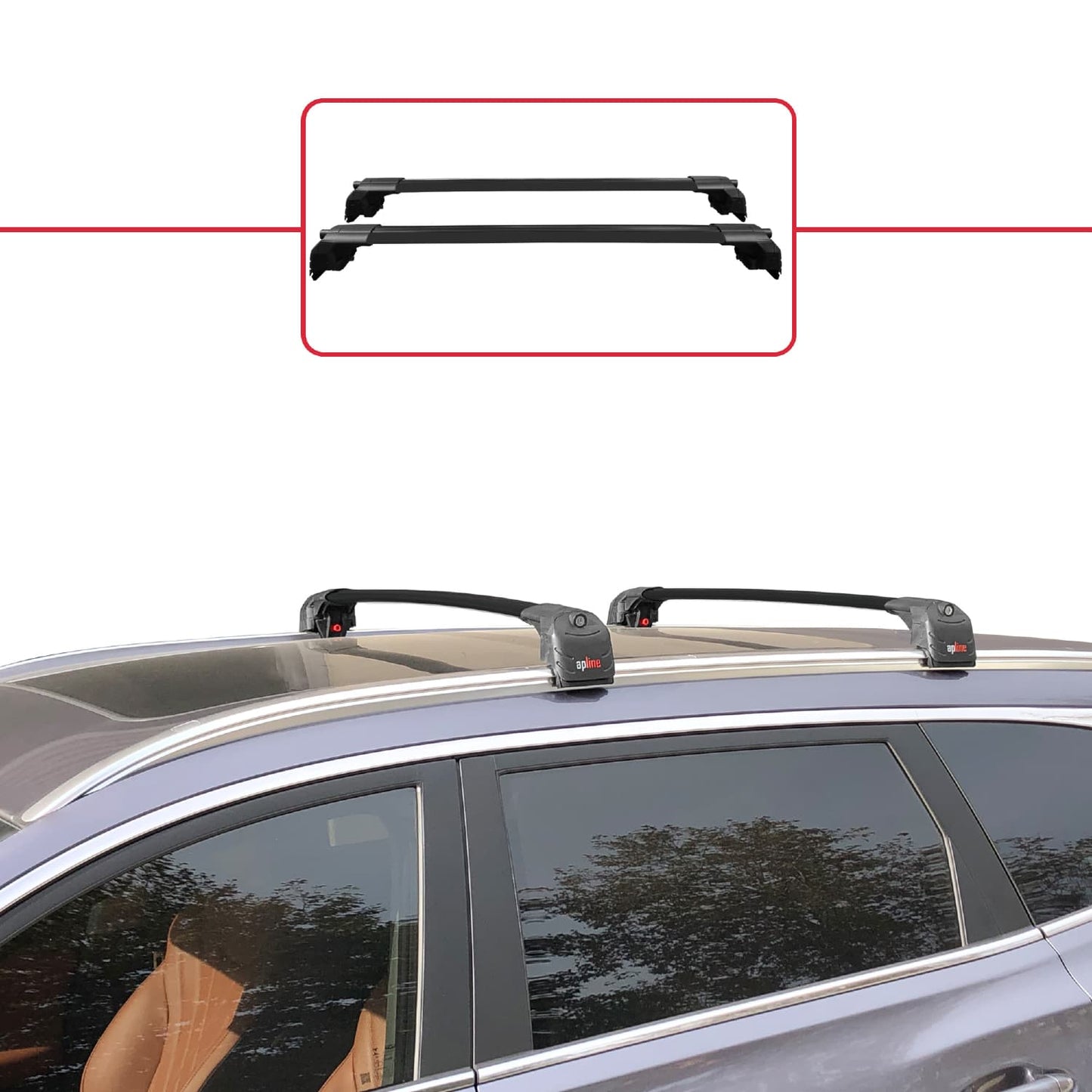 Compatible with Chery Tiggo 8 Pro 2020-2023 ACE-2 Car Roof Rack Cross Bar Black Aluminium 2 Bars