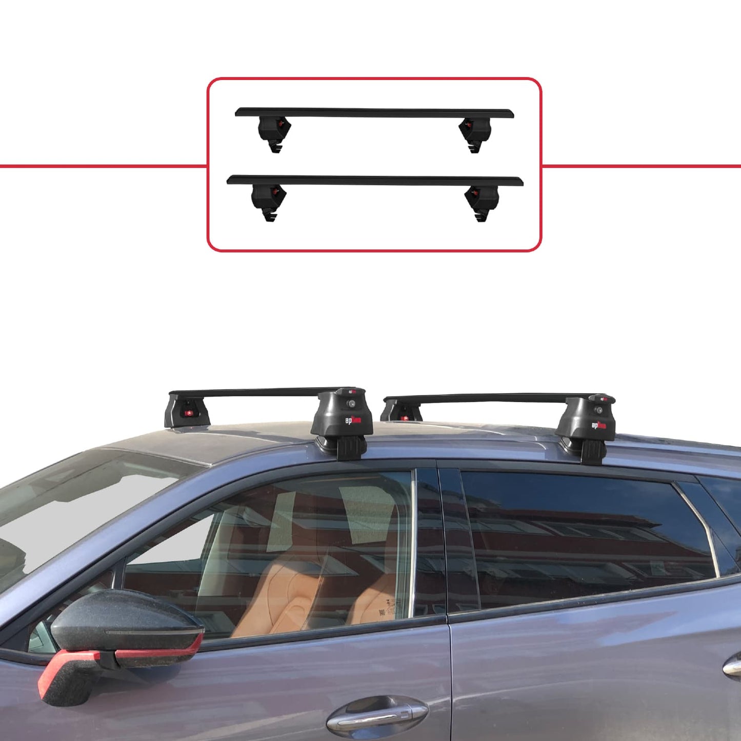 Kompatibel mit Chery Omoda 5 2023-2025 ACE-4 Dachgepäckträger, Reling, Gepäckträger, schwarzes Aluminium, 2 Stangen
