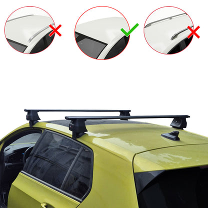 Kompatibel mit Volkswagen Golf 8 (CD1) 2020-2025 ACE-4 Relingträger Dachträger Auto Gepäckträger Schwarz Aluminium 2 Stangen