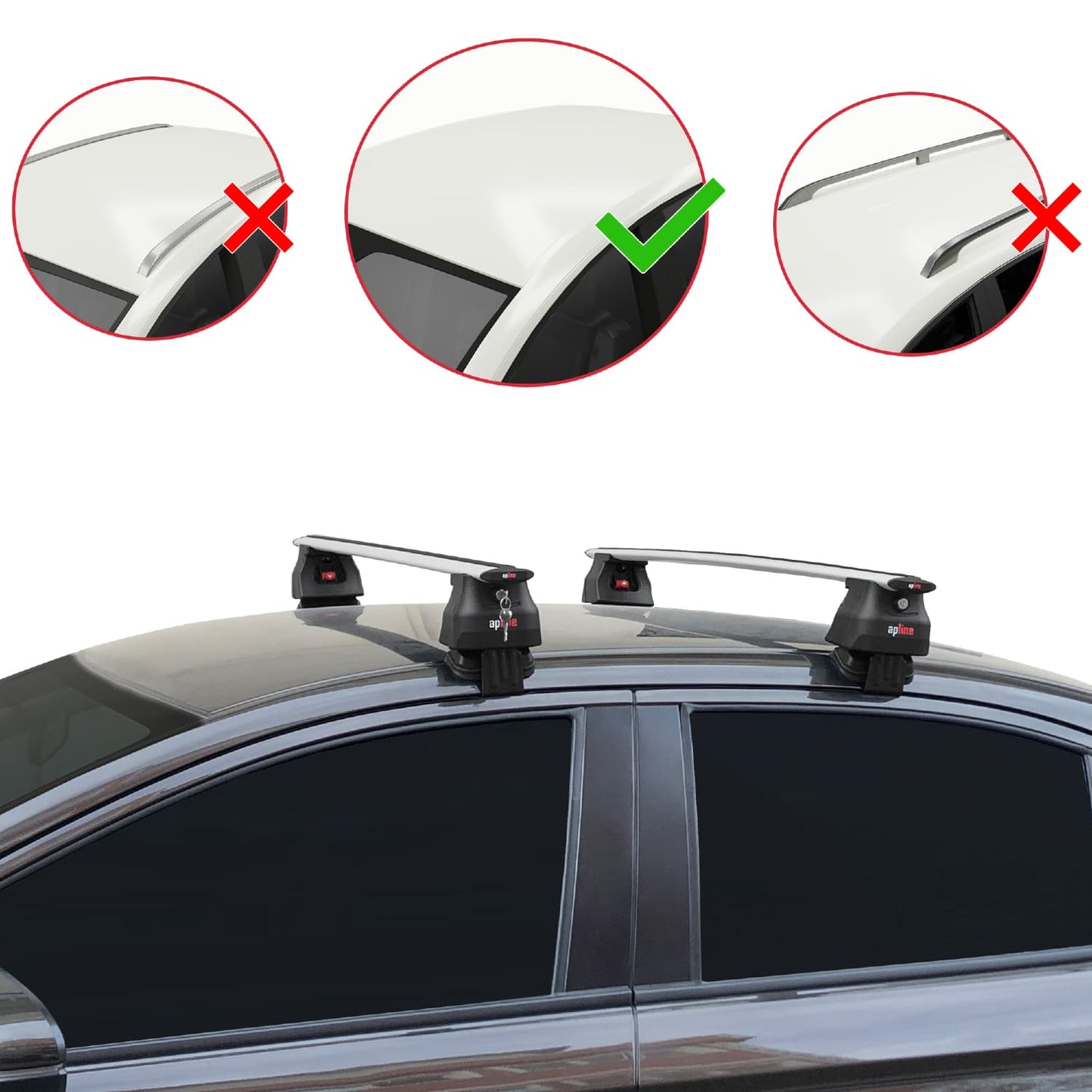 Compatible avec Honda City 2021-2025 ACE-4 Barres de Toit Railing Porte-Bagages de Voiture Gris Aluminium 2 Barres