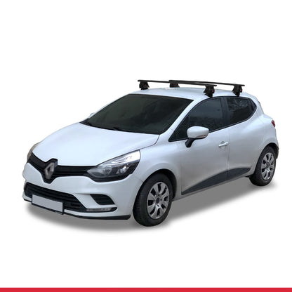 Compatible avec Renault Clio 4 2013-2020 ACE-4 Barres de Toit Railing Porte-Bagages de Voiture Noir Aluminium 2 Barres