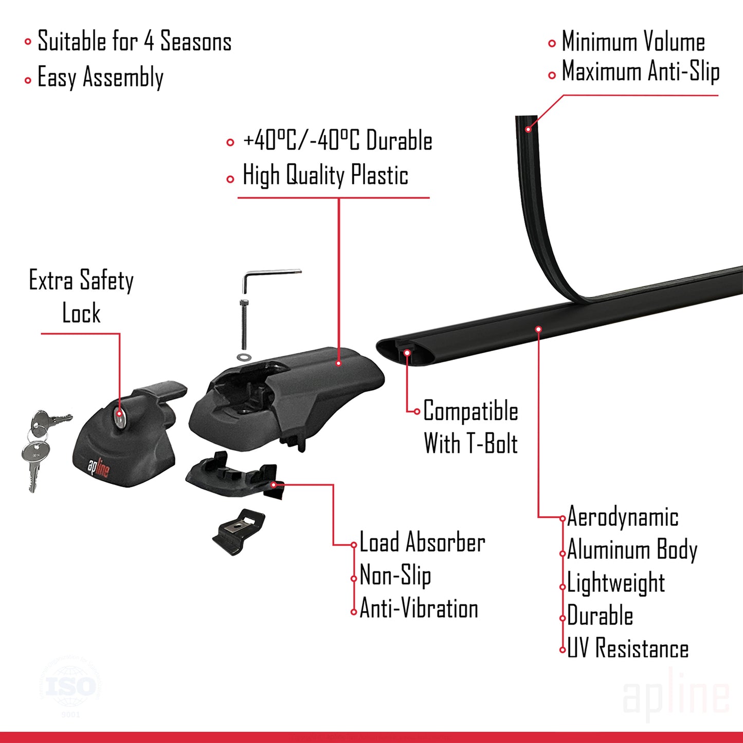 Kompatibel mit Citroen C4 Grand Picasso 2013-2018 ACE-1 Dachgepäckträger, Reling, Gepäckträger, schwarzes Aluminium, 2 Stangen