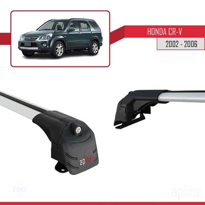 Kompatibel mit Honda CR-V 2 2002-2006 ACE-2 Relingträger Dachträger Auto Gepäckträger Grau Aluminium 2 Stangen