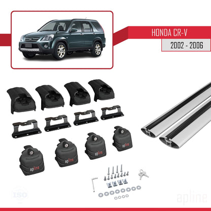 Kompatibel mit Honda CR-V 2 2002-2006 ACE-2 Relingträger Dachträger Auto Gepäckträger Grau Aluminium 2 Stangen