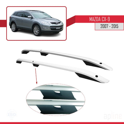 Compatible with Mazda CX-9 I (TB) 2007-2015 (Short Wheelbase L1/H1) Roof Rails Roof Rack Luggage Carrier Grey
