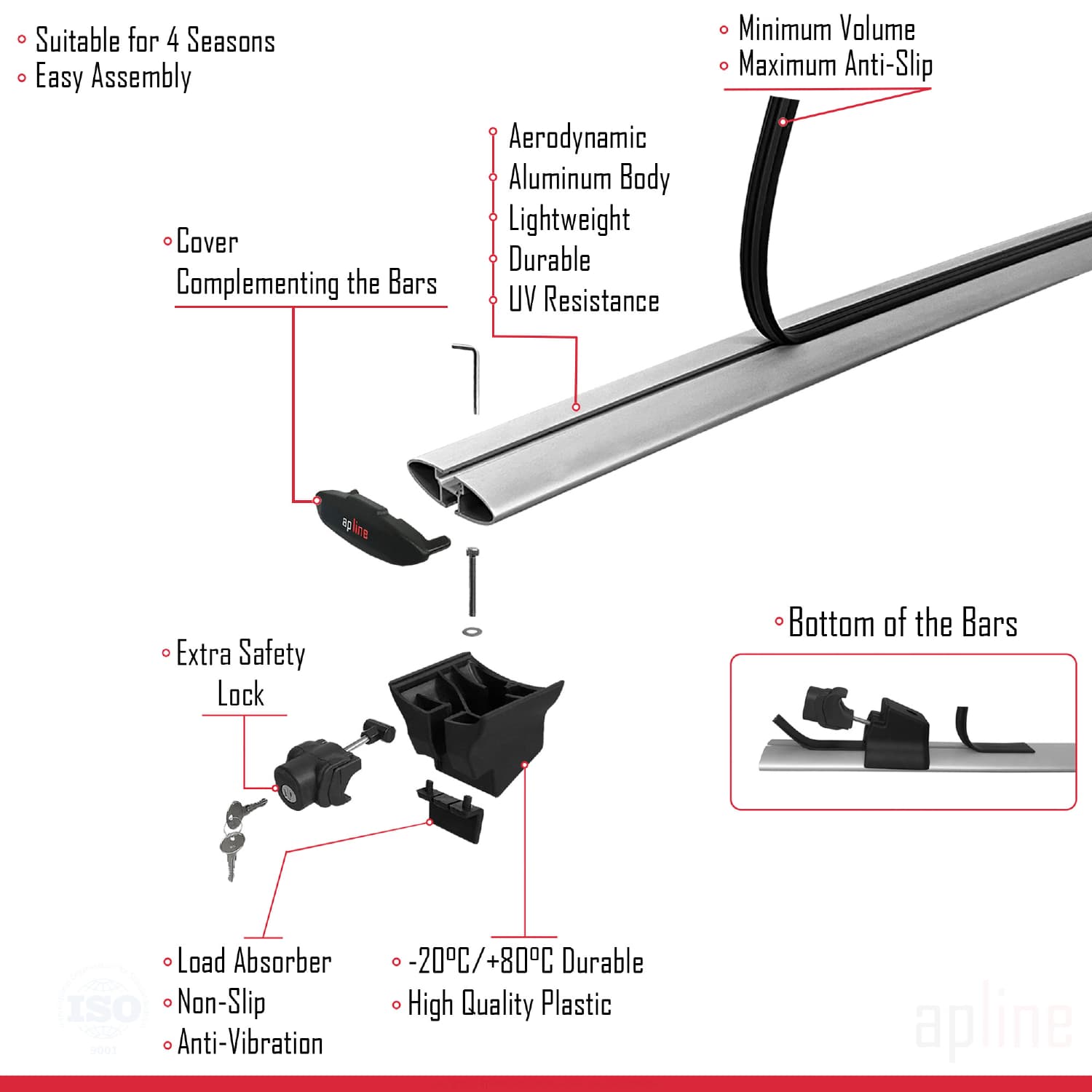 Compatible avec Lexus NX 200 NX 350 NX 450h 2022-2024 HOOK Model Barres de Toit Railing Porte-Bagages de Voiture Gris Aluminium 2 Barres