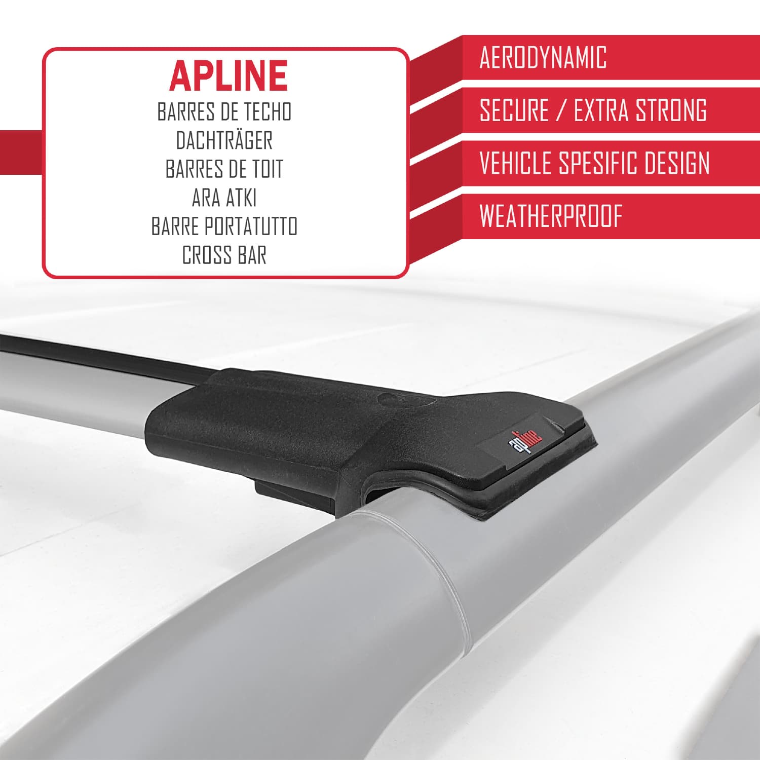 Compatible avec Kia Sportage 2023-2025 FLY Model Barres de Toit Railing Porte-Bagages de Voiture Gris Aluminium 2 Barres