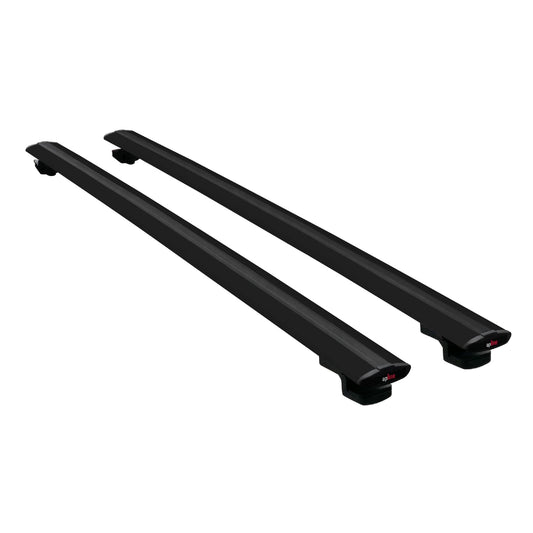 Compatible avec Holden Frontera Sport 2 1999-2004 BASIC Model Barres de Toit Railing Porte-Bagages de Voiture Noir Aluminium 2 Barres