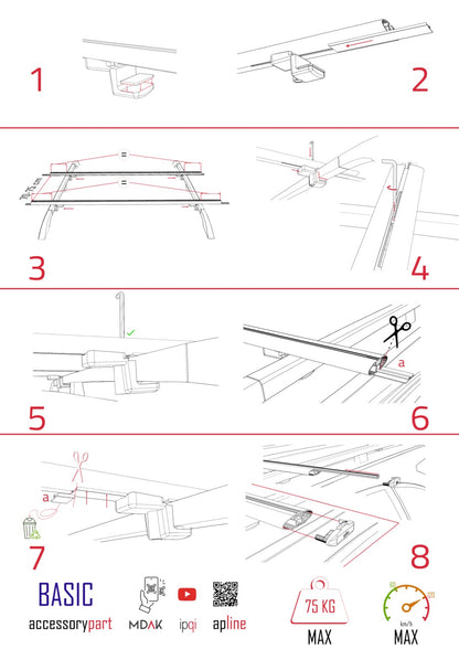 Compatible with Great Wall Haval H2 2019-2021 BASIC Model Car Roof Rack Cross Bar Grey Aluminium 2 Bars