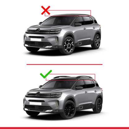 Compatible avec Citroen C5 Aircross 2018-2025 BASIC Model Barres de Toit Railing Porte-Bagages de Voiture Gris Aluminium 2 Barres