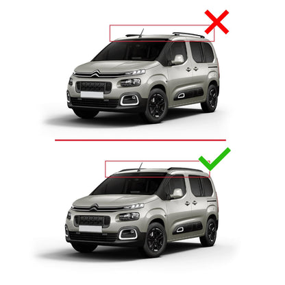 Compatible with Citroen Berlingo 3 (K9) 2023-2025 ACE-2 Car Roof Rack Cross Bar Grey Aluminium 2 Bars