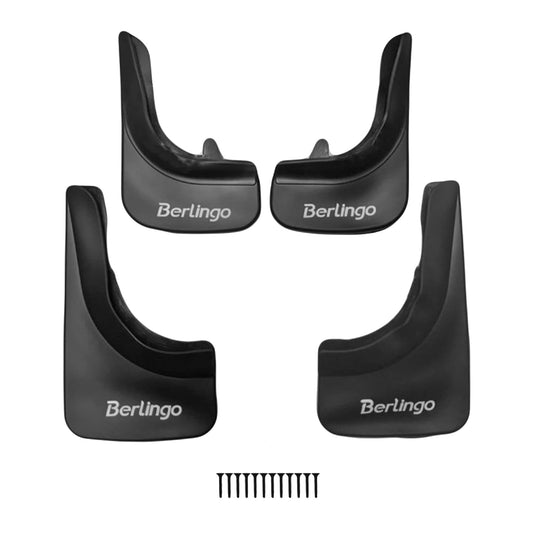 Compatible with Citroen Berlingo 1996 Mudguards Vehicle Front Rear Set 4 Pcs Black