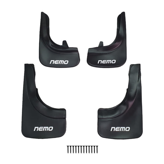 Compatible with Citroen Nemo 3 (225) 2008-2017 Mudguards Vehicle Front Rear Set 4 Pcs Black