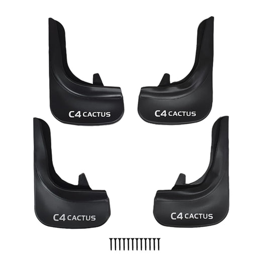 Compatible with Citroen C4 Cactus 2014-2021 Mudguards Vehicle Front Rear Set 4 Pcs Black