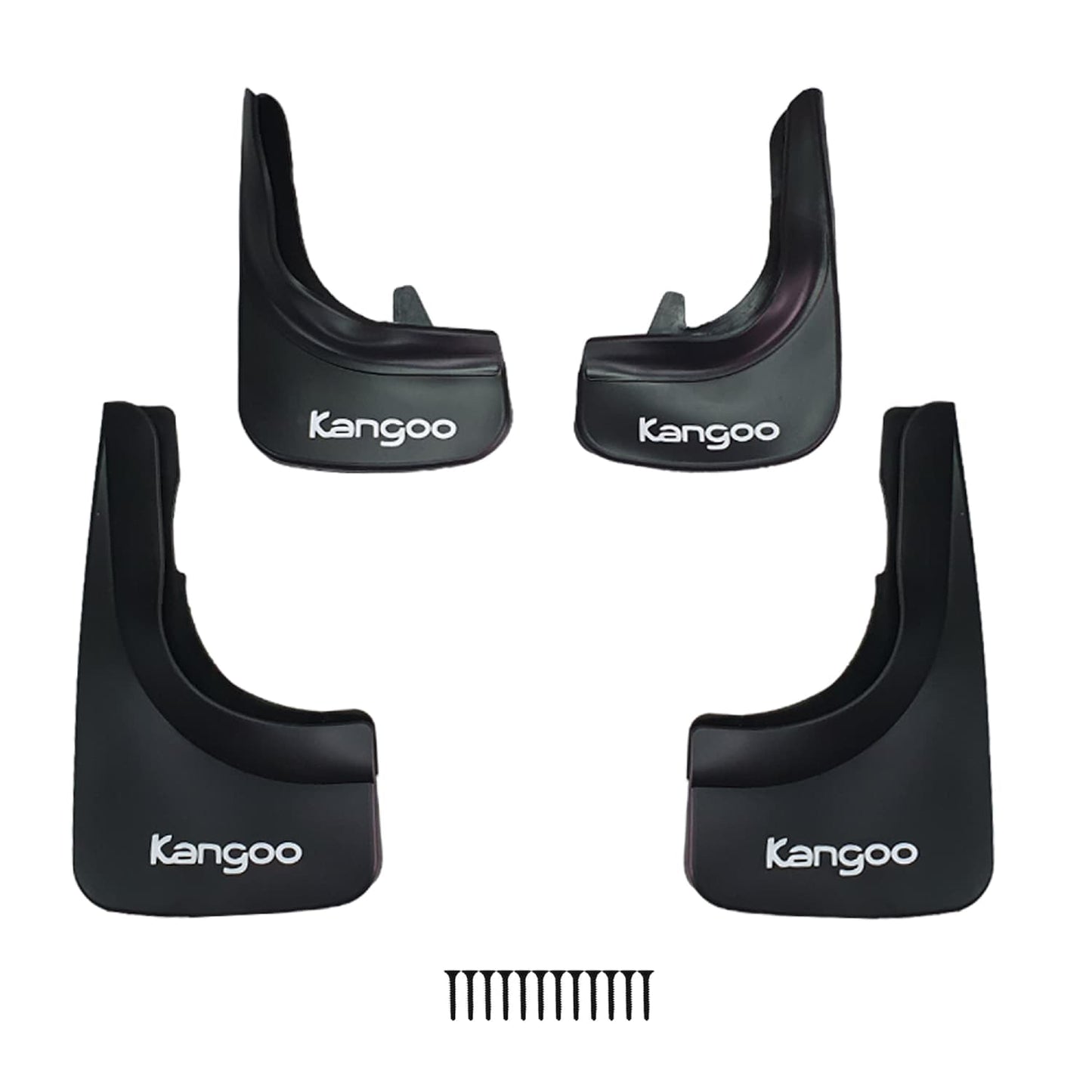 Compatible avec Renault Kangoo 1997-2025 Jeu de Bavettes Garde-boue Avant et Arrière de Voiture 4 Pcs Noir