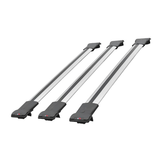 Compatible with Land Rover Freelander 2 (L359) 2007-2015 FLY Model Car Roof Rack Cross Bar Grey Aluminium 3 Bars